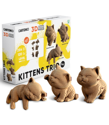Cartonic 3D Puzzle // Kittens Trio