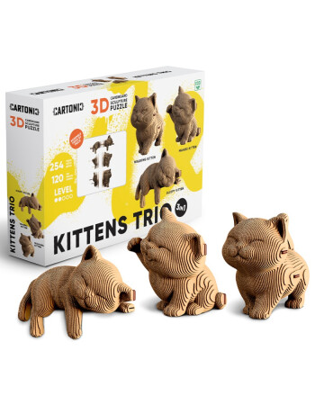 Cartonic 3D Puzzle // Kittens Trio