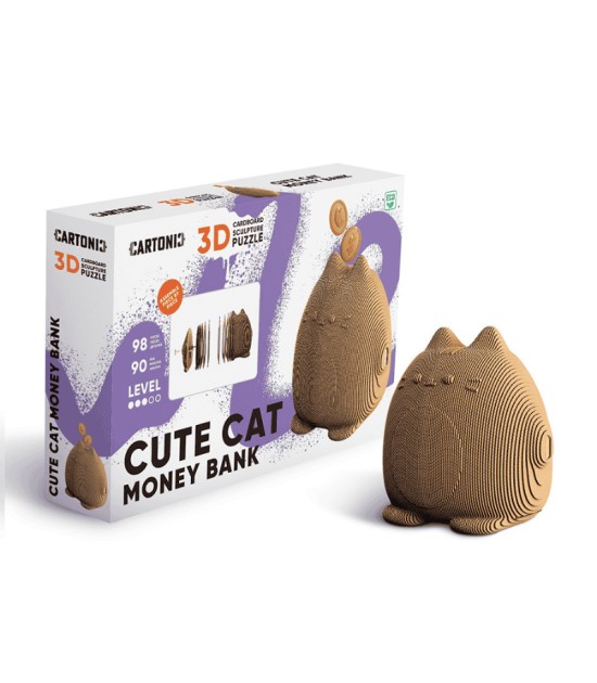 Cartonic 3D Puzzle // Cute Cat Money Bank