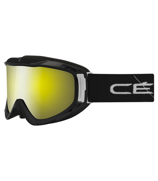 Cebe Legend Kayak Gözlüğü Büyük Beden Siyah Kayış Sarı Flash Aynalı Cbg42