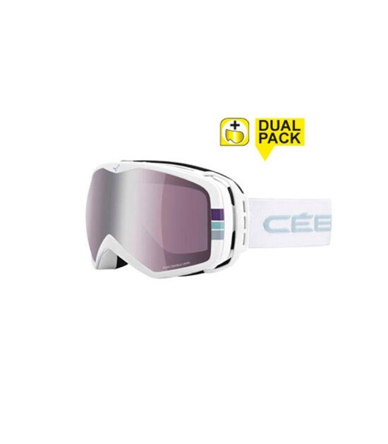 Cebe Peak Kayak Snowboard Gözlük Beyaz Stripes Dark Rose Sil Cbg4