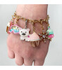Charm It! Kolye & Bileklik Charm // Gold Pink Glitter Cupcake