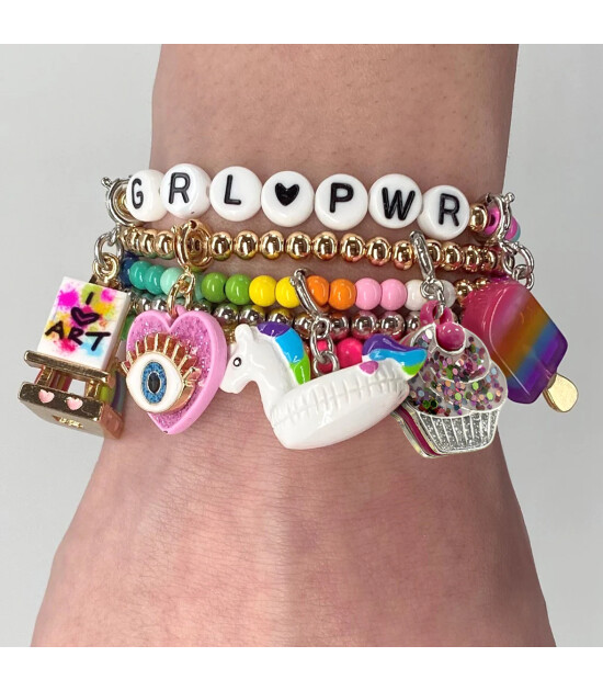 Charm It! Kolye & Bileklik Charm // Rainbow Unicorn Float