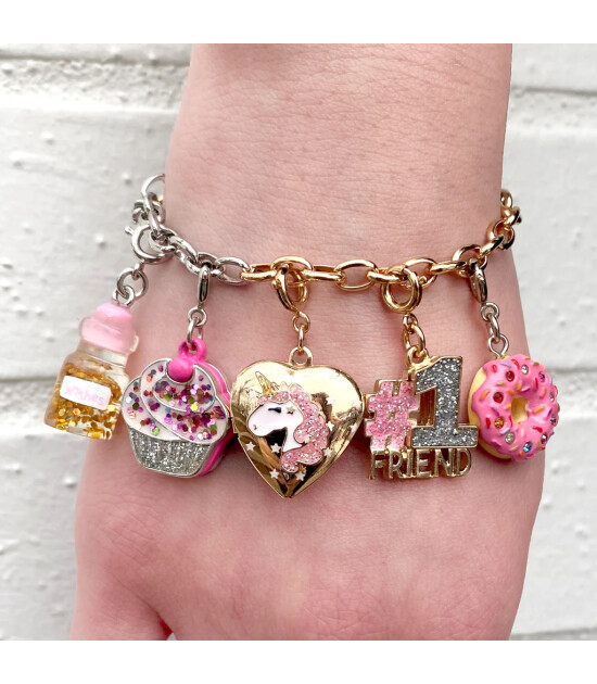 Charm It! Kolye & Bileklik Charm // Gold Unicorn Locket