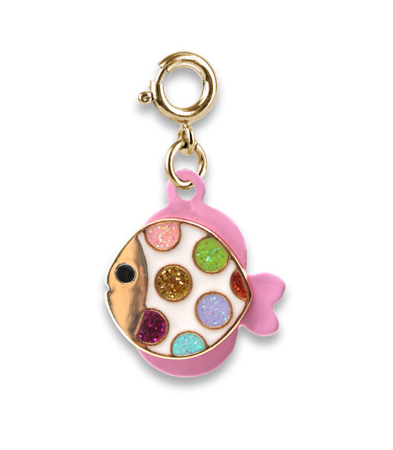 Charm It! Kolye & Bileklik Charm // Gold Glitter Tropical Fish