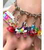 Charm It! Kolye & Bileklik Charm // Gold Rainbow Rollerskate