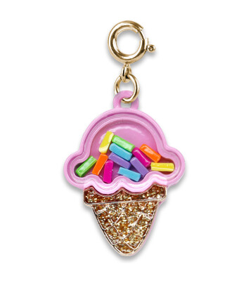Charm It! Kolye & Bileklik Charm // Gold Ice Cream Cone Shaker