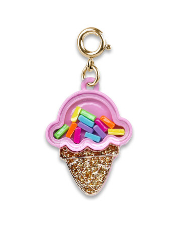 Charm It! Kolye & Bileklik Charm // Gold Ice Cream Cone Shaker