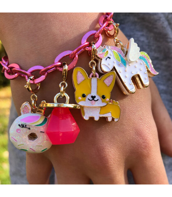 Charm It! Kolye & Bileklik Charm // Gold Flying Unicorn