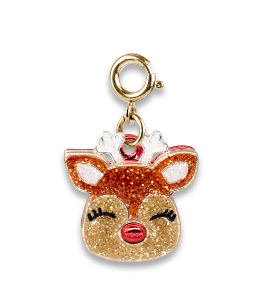 Charm It! Kolye & Bileklik Charm // Gold Glitter Reindeer