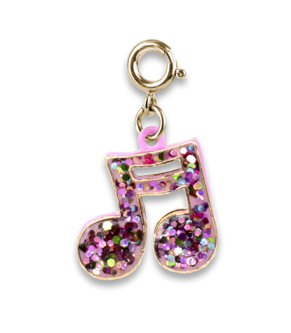 Charm It! Kolye & Bileklik Charm // Gold Glitter Music Note