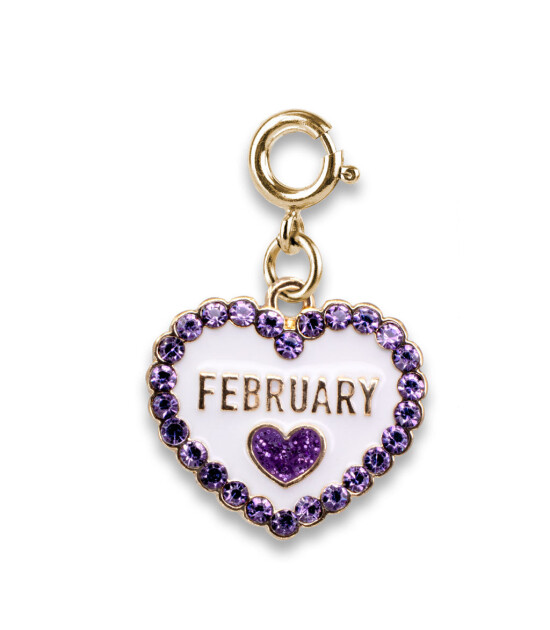 Charm It! Kolye & Bileklik Charm // Gold February Birthstone