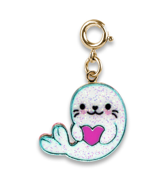 Charm It! Kolye & Bileklik Charm // Gold Glitter Seal