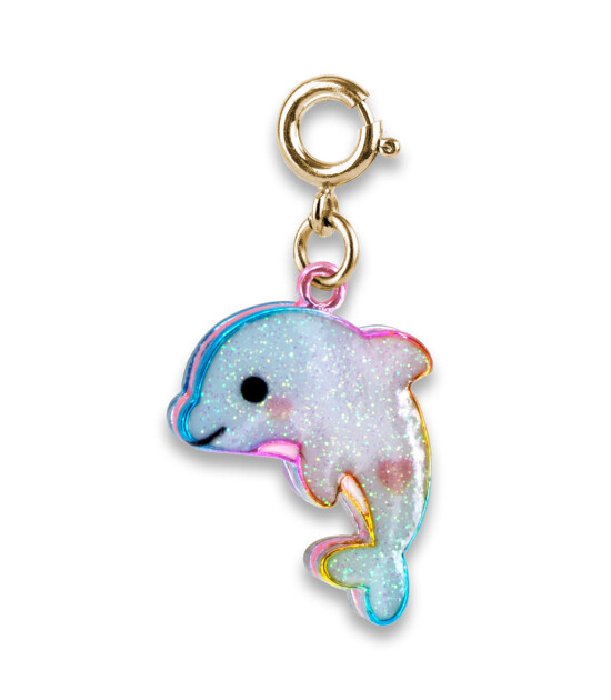 Charm It! Kolye & Bileklik Charm // Gold Glitter Tie-Dye Dolphin