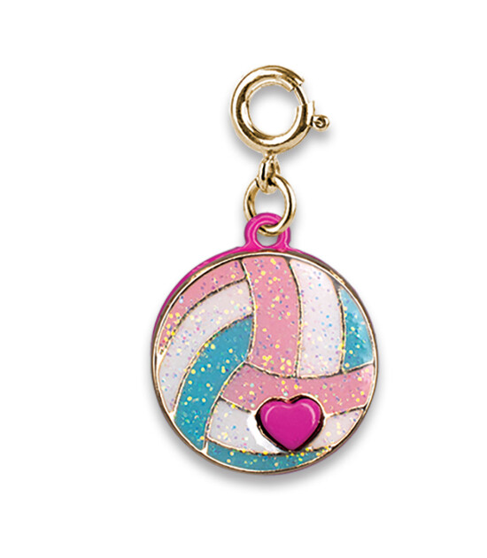 Charm It! Kolye & Bileklik Charm // Gold Glitter Volleyball