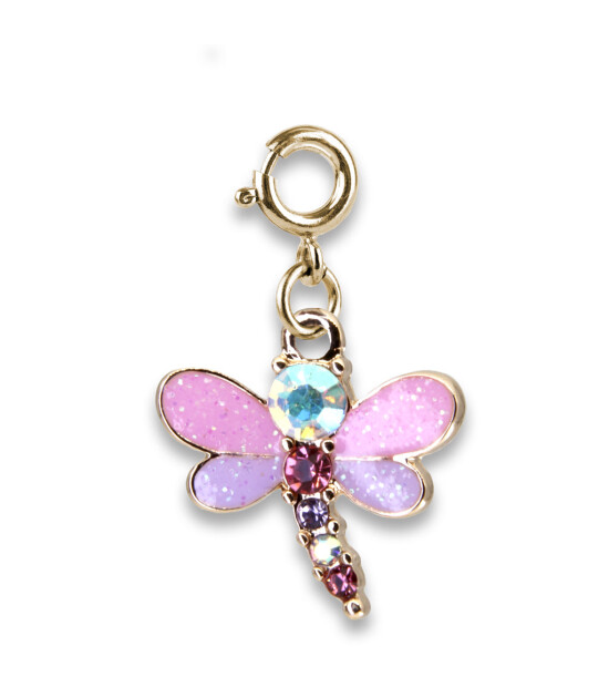 Charm It! Kolye & Bileklik Charm // Gold Glitter Dragonfly