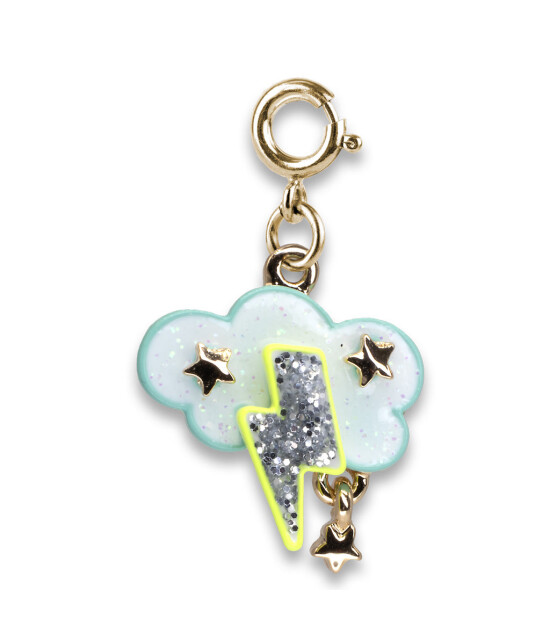 Charm It! Kolye & Bileklik Charm // Gold Glitter Lightning