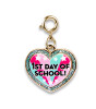 Charm It! Kolye & Bileklik Charm // Gold Glitter First Day of School