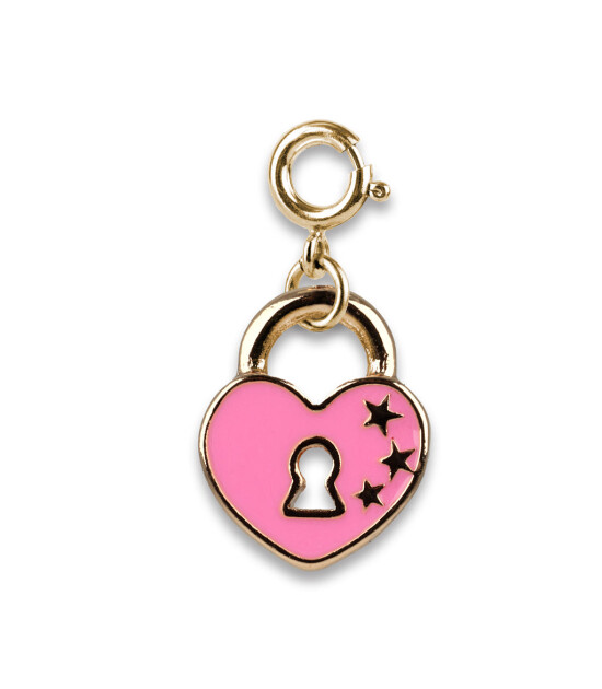 Charm It! Kolye & Bileklik Charm // Gold Heart Lock