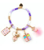 Charm It! Boncuk Bileklik // Gold Purple Stretch Bead Bracelet