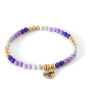 Charm It! Boncuk Bileklik // Gold Purple Stretch Bead Bracelet