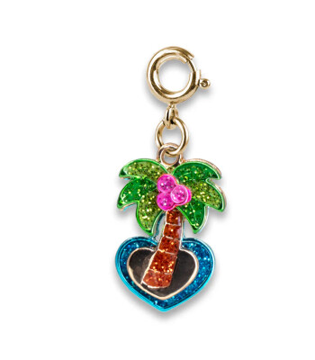 Charm It! Kolye & Bileklik Charm // Gold Glitter Palm Tree