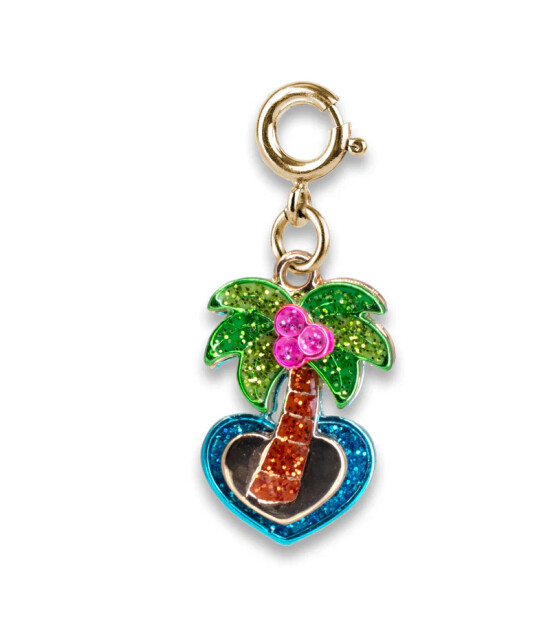 Charm It! Kolye & Bileklik Charm // Gold Glitter Palm Tree