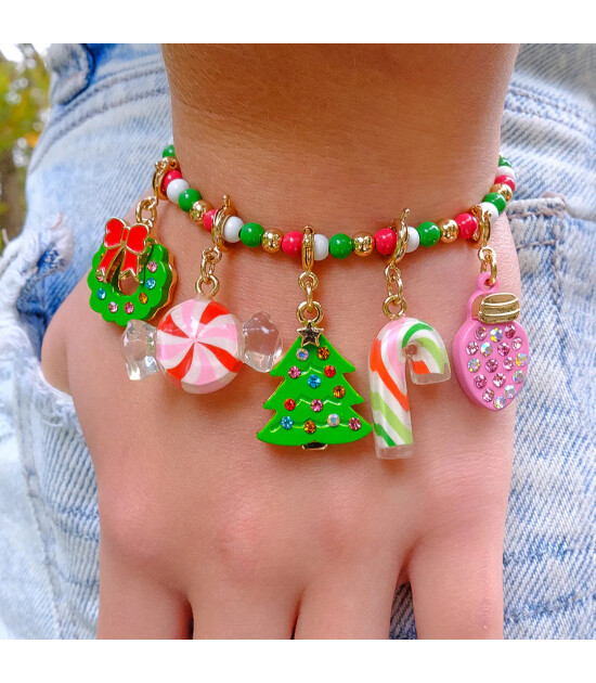 Charm It! Kolye & Bileklik Charm // Gold Sparkle Christmas Tree