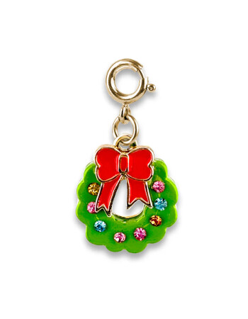 Charm It! Kolye & Bileklik Charm // Gold Christmas Wreath