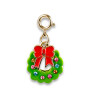 Charm It! Kolye & Bileklik Charm // Gold Christmas Wreath