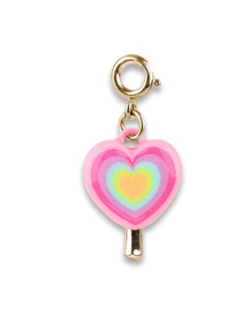 Charm It! Kolye & Bileklik Charm // Gold Heart Lollipop