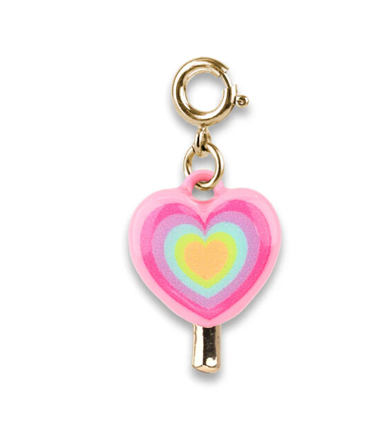 Charm It! Kolye & Bileklik Charm // Gold Heart Lollipop