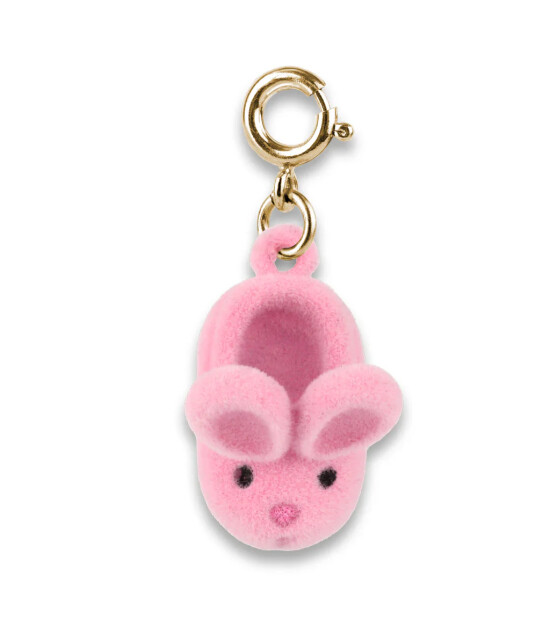 Charm It! Gold Furry Bunny Slipper Charm