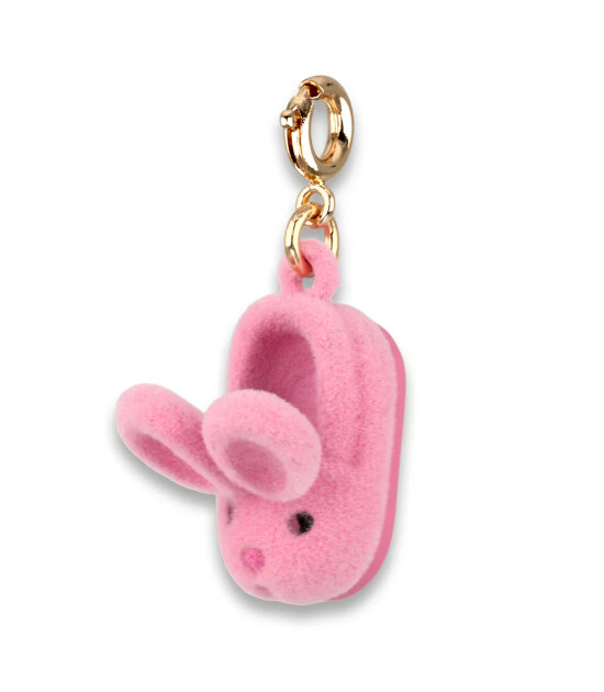 Charm It! Gold Furry Bunny Slipper Charm