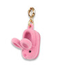 Charm It! Gold Furry Bunny Slipper Charm