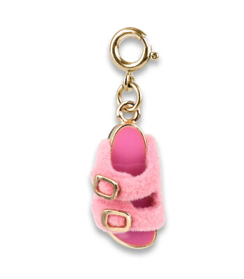 Charm It! Gold Furry Pink Sandal Charm