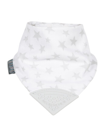 Cheeky Chompers Neckerchew Diş Kaşıyıcılı Müslin Önlük // Silver Stars
