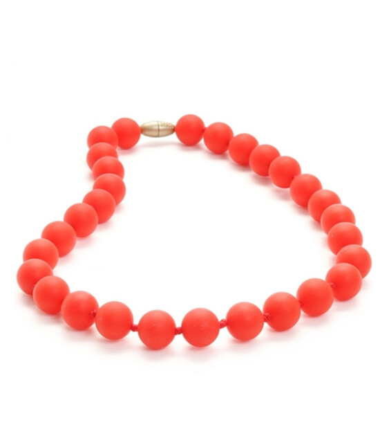 Chewbeads Diş Kaşıyıcı Juniorbeads - Jane Kolye / Cherry Red