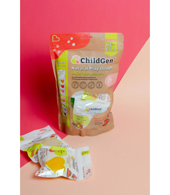 ChildGen Doğal Oyun Hamuru Refill Set (9 Adet)