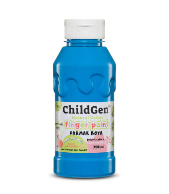 Childgen Süper Yıkanabilir Parmak Boya 350ml - Mavi