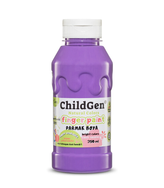 Childgen S&uuml;per Yıkanabilir Parmak Boya 350ML - Mor