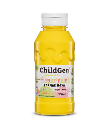 Childgen Süper Yıkanabilir Parmak Boya 350ML - Sarı