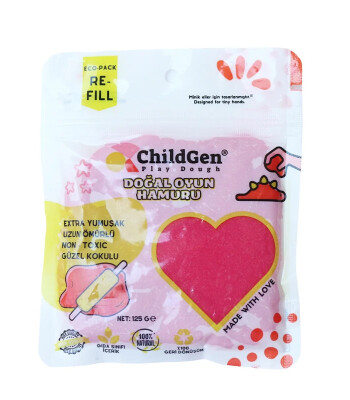 ChildGen Doğal Oyun Hamuru Refill // Pembe