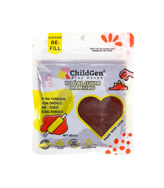 ChildGen Doğal Oyun Hamuru Refill // Kahverengi