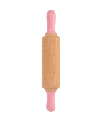 ChildGen Doğal Oyun Hamur ve Aktivite Ahşap Merdane // Pastel Pembe