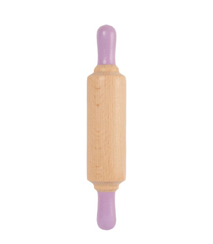 ChildGen Doğal Oyun Hamur ve Aktivite Ahşap Merdane // Lila