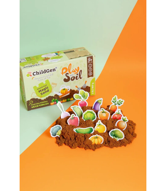 Childgen Doğal Kinetik Kum Toprak Set 907 Gr