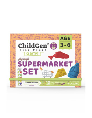 Childgen S&uuml;per Market Sahneli Oyun Hamuru Kutusu