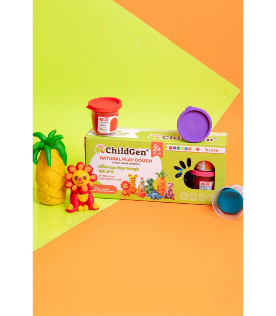 Childgen Doğal Oyun Hamuru Mini Cup (8 Adet) 