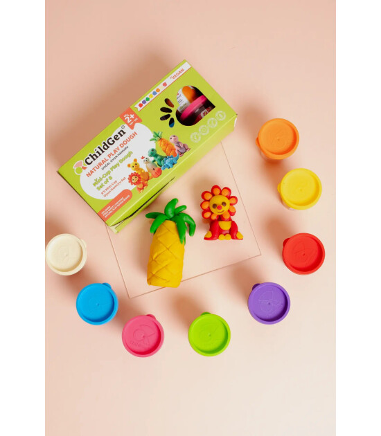 Childgen Doğal Oyun Hamuru Mini Cup (8 Adet) 